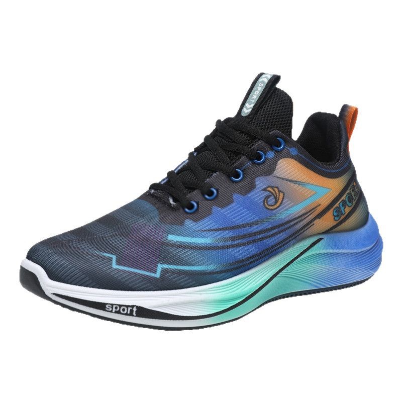 Cross border plus size running men's shoes spring and summer new versatile mesh shoes breathable soft sole casual sports men's shoes wholesale
