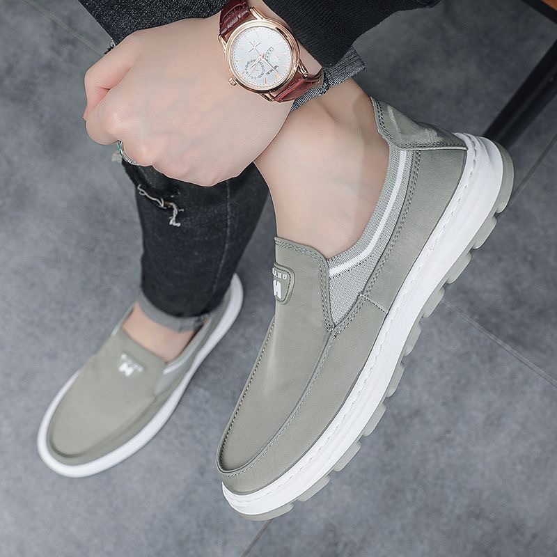 Canvas men's shoes summer versatile 2024 new men's casual foot stomping ice silk old Beijing cloth shoes work board shoes