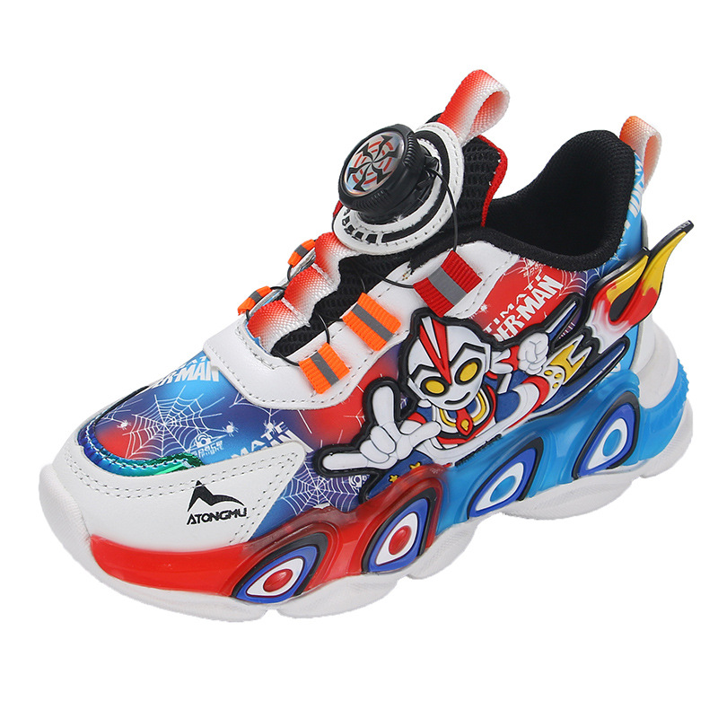 Bright Children's Sports Shoes 2024 New Leather Single Shoes with Velvet Warmth for Boys, Middle and Small Children's Baby Shoes