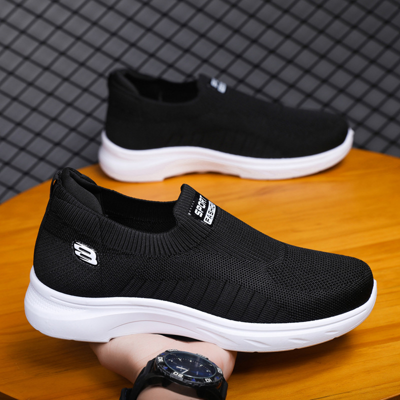 Cross border new running mesh casual mesh shoes, fashionable and versatile, breathable and soft soled sports men's shoes wholesale