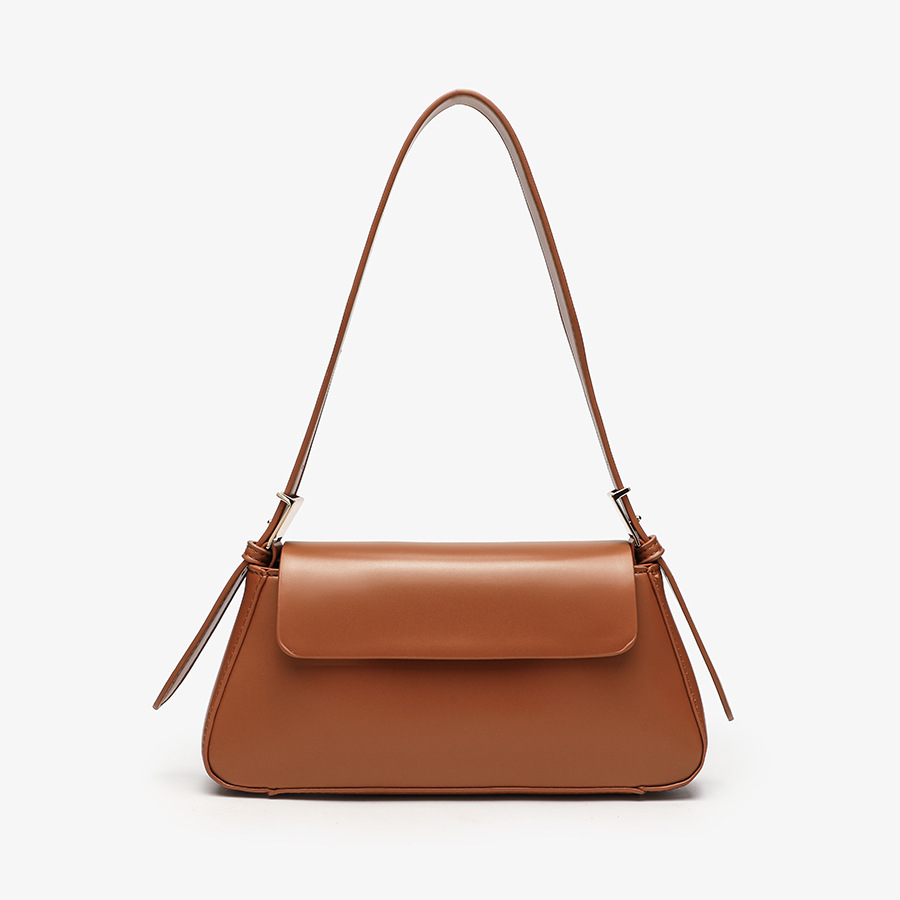 Cross border women's bag 2025 new minimalist shoulder bag solid color soft versatile armpit bag minimalist handbag