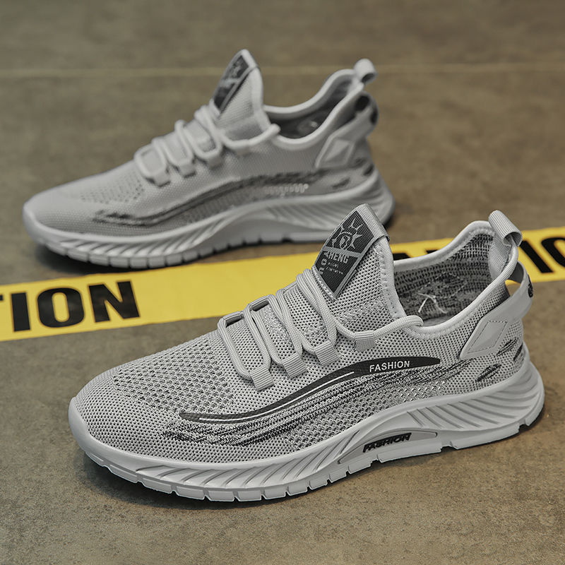 Cross border new men's shoes summer casual sports mesh shoes men's summer breathable thin fly woven mesh trendy shoes wholesale