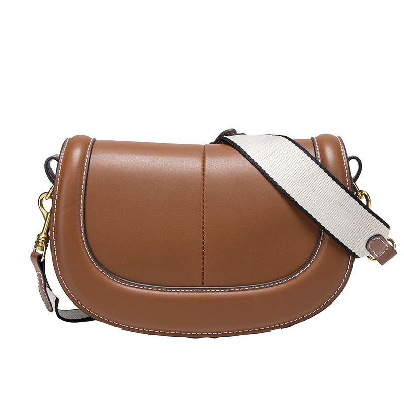 Spanish cross-border women's bag 2025 new saddle bag magnetic buckle flip cover decorative crossbody bag, one piece dropshipping