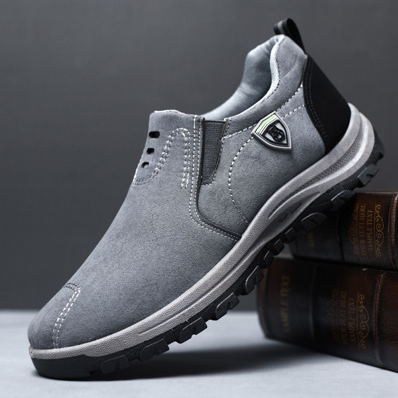 Cross border plus size men's shoes autumn sleeve low top shoes breathable men's suede outdoor sports and leisure men's shoes wholesale