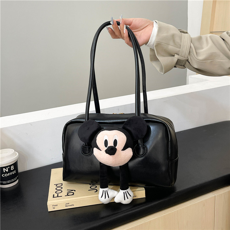 2024 New High Texture Cute Handmade Doll Underarm Bag Long Bowling Handheld Single Shoulder Big Bag for Women's Foreign Trade