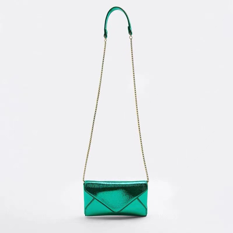 Z Home Cross border Envelope Bag Women's 2025 Summer New Product Bright Color Chain Mini Party Shoulder Slant Cross Mobile Bag