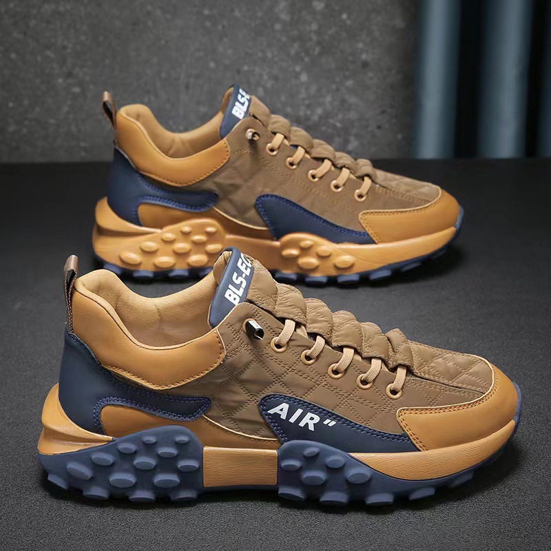Cross border thick soled dad shoes men's 2025 spring Korean version comfortable running Forrest Gump shoes low cut breathable sports men's shoes