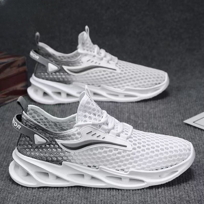 Sports shoes men's summer new style thick sole comfortable mesh breathable men's shoes foreign trade wholesale low top thin running shoes