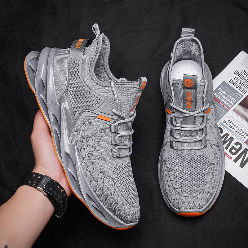 Cross border wholesale of 2024 spring/summer new men's breathable mesh sports and leisure shoes, foreign trade knife edge fabric trendy shoes