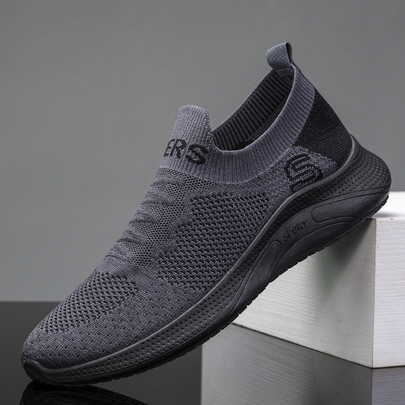 Spring and summer sports shoes for men 2024 new trend men's shoes casual versatile fly woven casual shoes fashionable sneakers