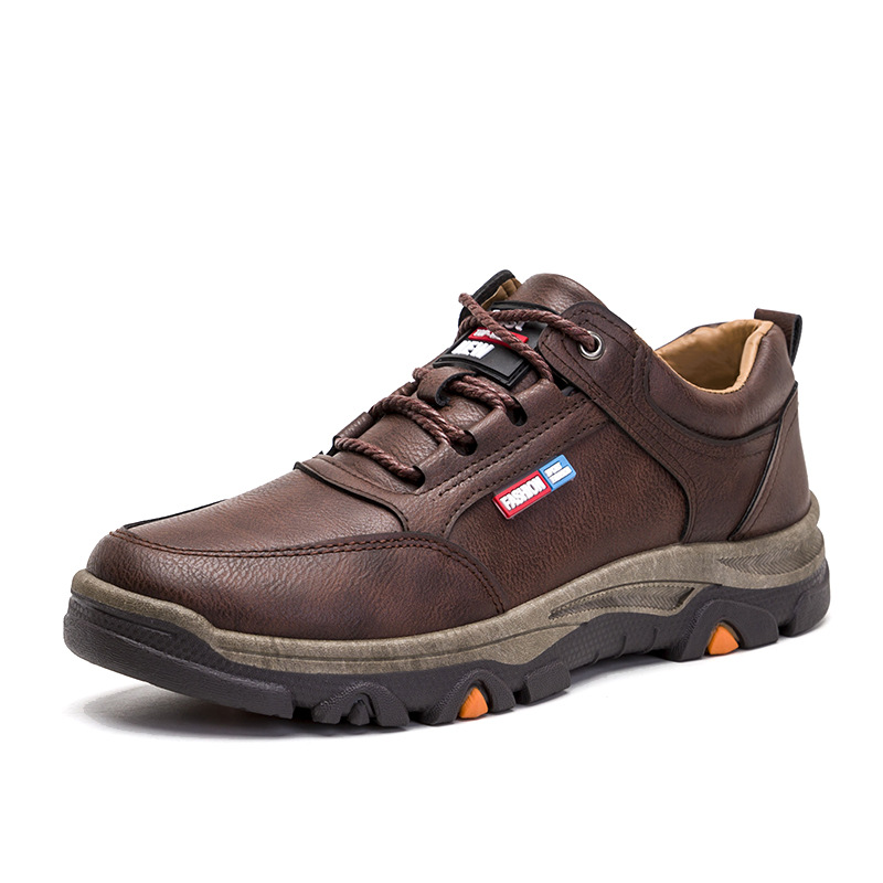 2024 New Men's Casual Business Leather Shoes Outdoor Sports Mountaineering Fashion Middle aged Dad Student Spring Men's Shoes