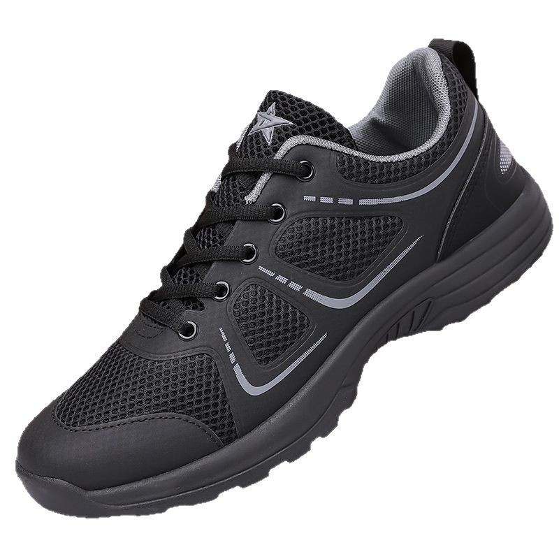 Cross border new men's shoes for spring and summer 2025, fitness training shoes with breathable mesh and lace up, outdoor sports shoes wholesale