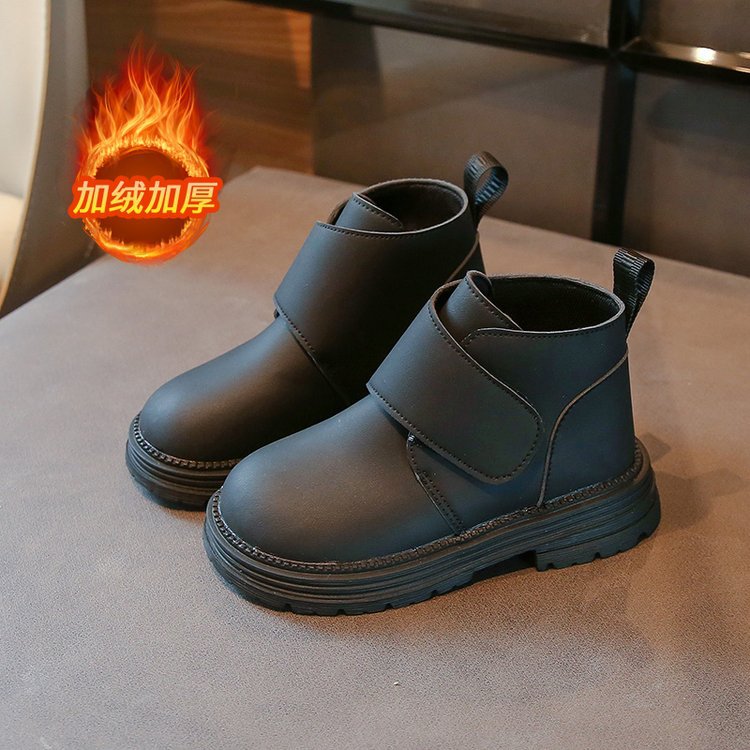 Children's snow boots 2024 new single boots for boys and girls, cotton boots with thickened insulation, waterproof cotton shoes for primary and secondary school students