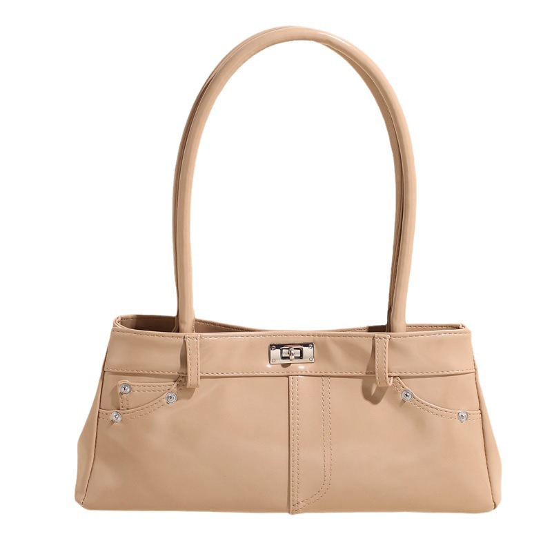 Retro Versatile 2025 New Handheld Women's Bag, Single Shoulder Underarm Bag, Foreign Trade Trend, Simplicity, Luxury, and Niche Platinum Bag