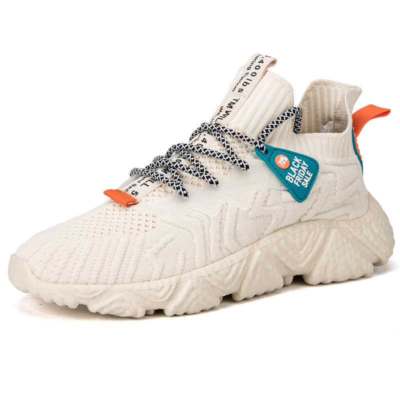 Cross border 2024 new summer men's shoes fashion Korean version casual shoes student fly woven socks shoes men's sports shoes