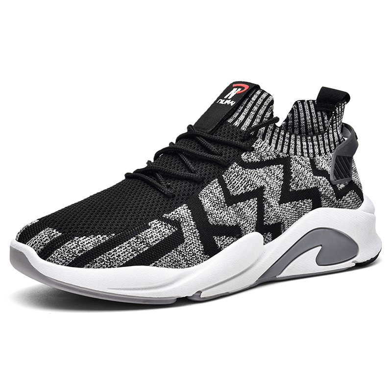 2024 Men's Shoes Summer Breathable Flyknit Sneakers Student Sports Shoes Cross border Casual Running Versatile