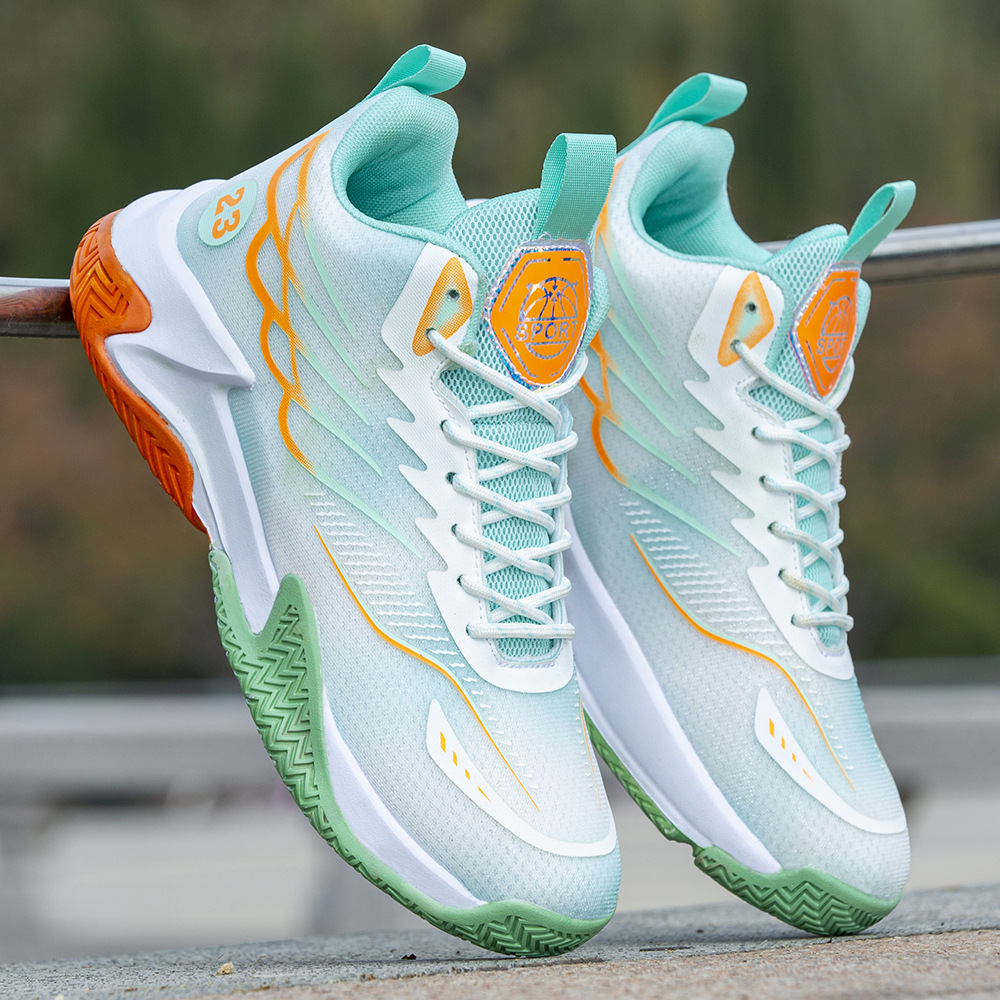 Men's cross-border new ice silk mesh high top basketball shoes, soft soled running shoes, men's casual sports shoes, practical sneakers