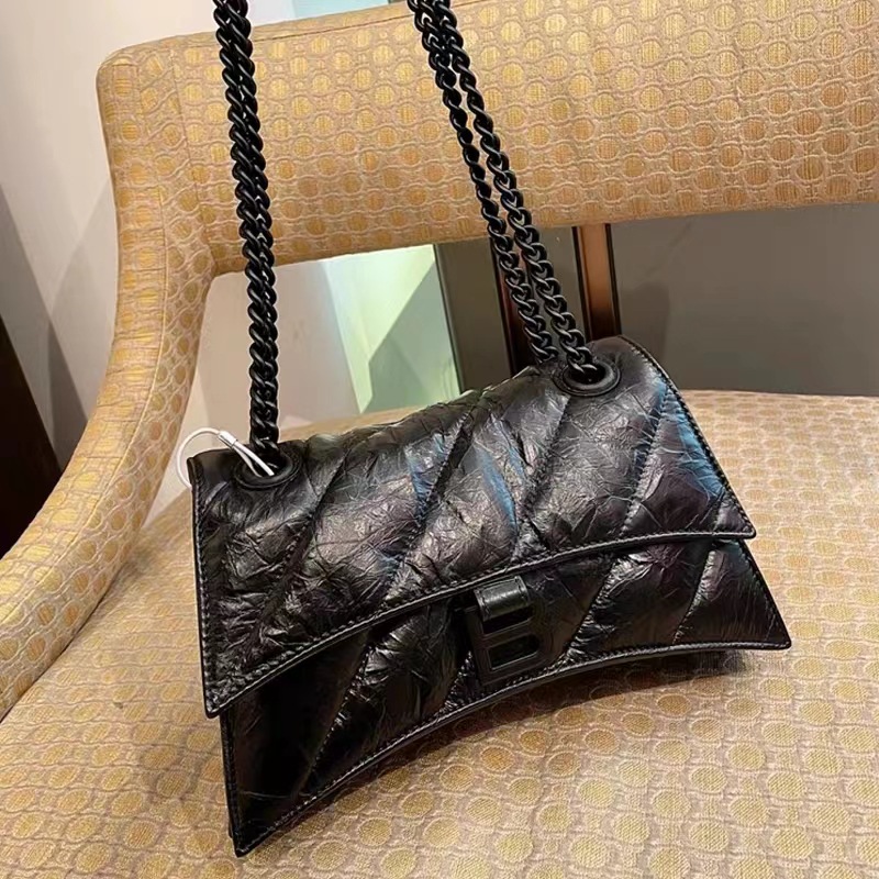 Hourglass bag, B home bag, women's 2025 new autumn hot item, high-end embroidery thread crossbody bag, chain armpit bag