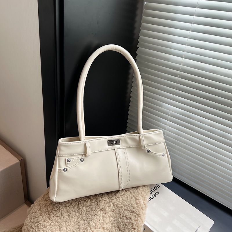 Retro Versatile 2025 New Handheld Women's Bag, Single Shoulder Underarm Bag, Foreign Trade Trend, Simplicity, Luxury, and Niche Platinum Bag