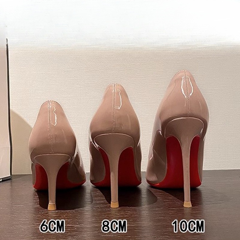 Red soled high heels, women's slim heels, 2025 new style, versatile temperament, 10cm black sexy night court professional single shoes, summer