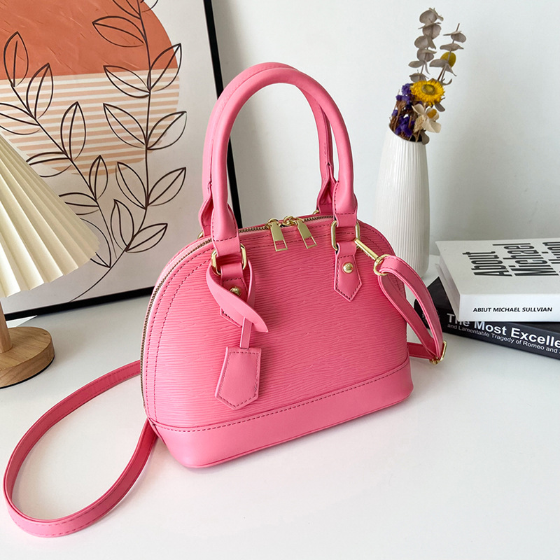 Handbag, toothpick pattern, shell bag, women's large capacity 2025 new single shoulder crossbody cross-border factory goods fashion trendy bag