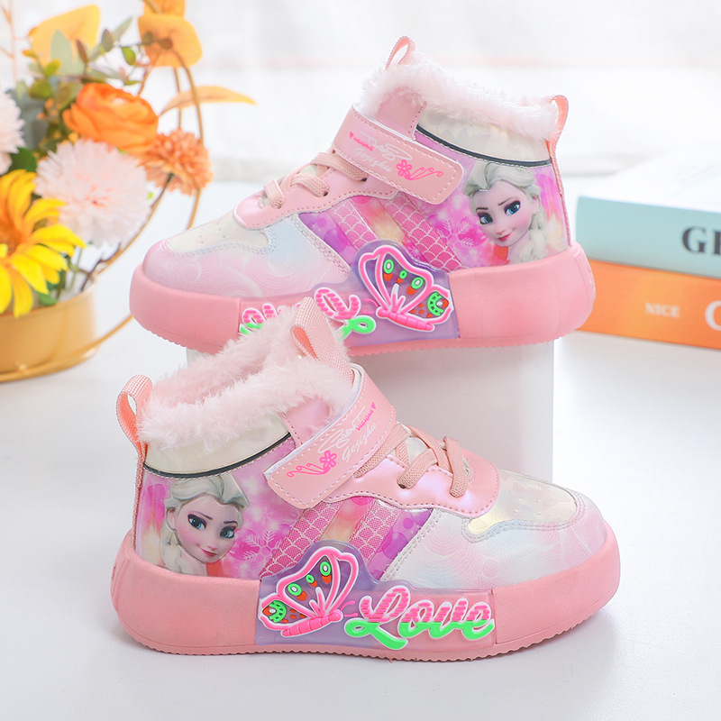 Children's board shoes 2022 autumn and winter new girls' sports shoes versatile Korean version medium large children's and girls' waterproof high bang aj shoes