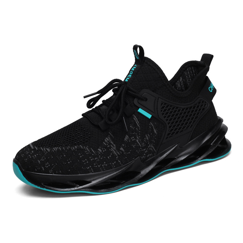 Cross border wholesale of 2024 spring/summer new men's breathable mesh sports and leisure shoes, foreign trade knife edge fabric trendy shoes