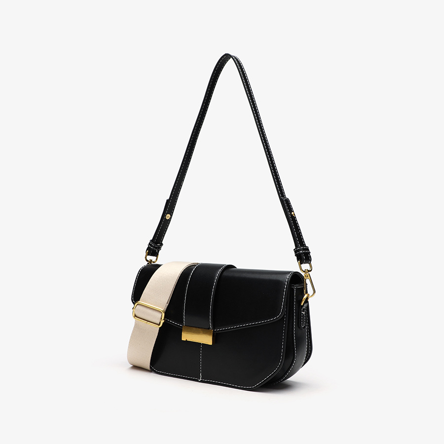Fashion women's bag 2025 new saddle bag simple and versatile flip shoulder crossbody bag cross-border one piece contract