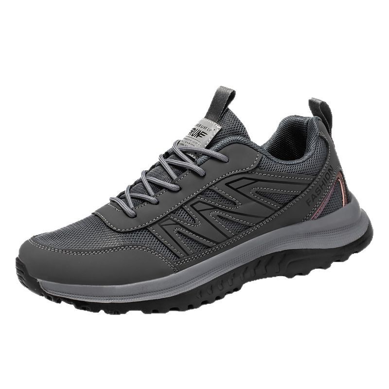 Cross border new unisex walking shoes for spring and autumn, breathable mesh, cold adhesive soft sole, middle-aged and elderly casual sports shoes