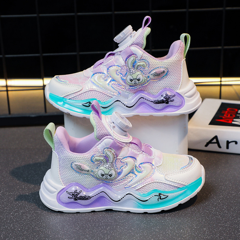 Children's sports shoes, girls' shoes, 2023 Spring and Autumn new mesh breathable running shoes for middle and large children, girls and elementary school students