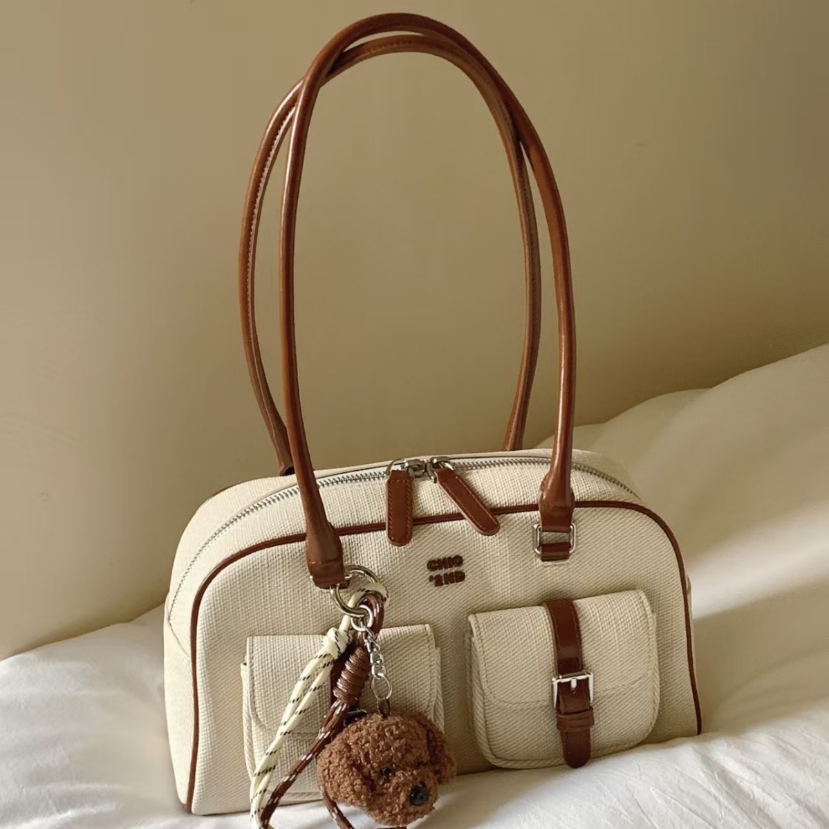 Nanfeng Chio2nd Retro Brown Pillow Bag for Women 2025 New Autumn Work Commuter Handheld Shoulder Bag