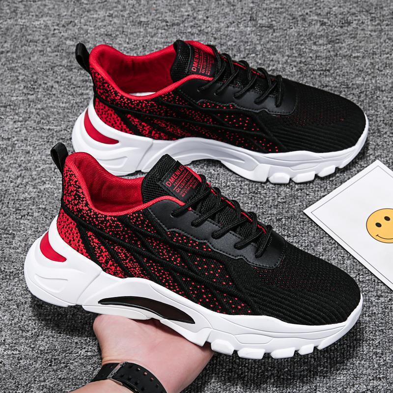Men's Shoes 2023 Spring Edition Sports Flyknit Mesh Casual Shoes Foreign Trade Wholesale Student Running Fashion Breathable Men's Shoes