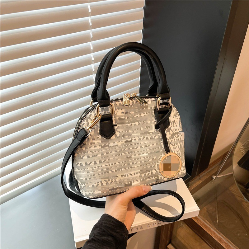 Shell bag large capacity factory goods 2025 new single shoulder crossbody handbag wholesale cross-border fashion contrasting letter trendy women's bag