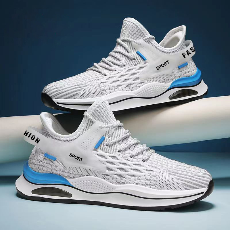 New Cross border Men's Shoes 2022 Autumn Low cut Running Sneakers Fly woven Breathable Mesh Casual Shoes Foreign Trade Wholesale