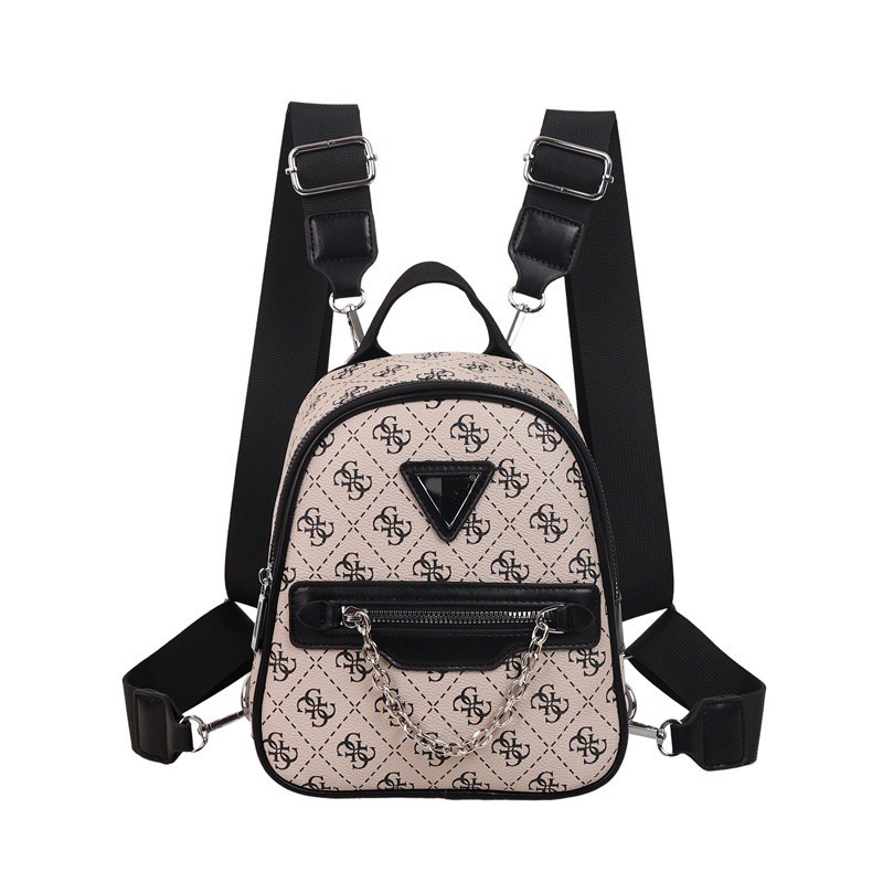 Cross border foreign trade women's bag printing 2025 new multi-purpose backpack, single shoulder diagonal cross hand-held chest bag, multi in one popular item