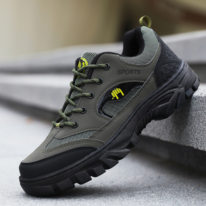 Outdoor men's hiking shoes, foreign trade leisure breathable workwear shoes, hiking sports shoes, cross-border men's shoes, work safety shoes