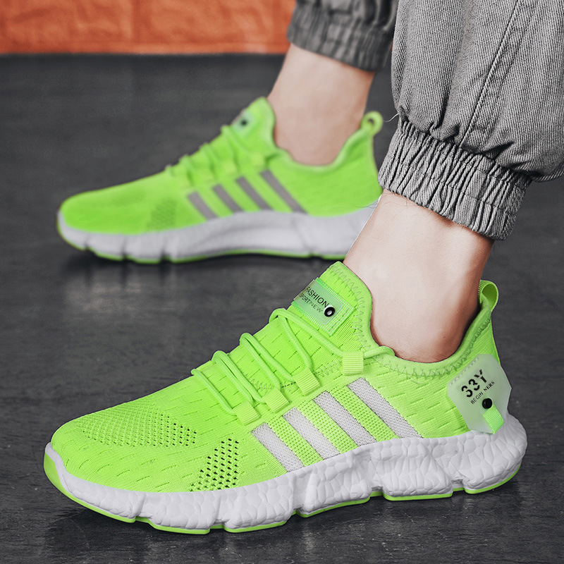 Cross border foreign trade men's shoes autumn trend men's casual shoes fashion running shoes new fly woven sports shoes men