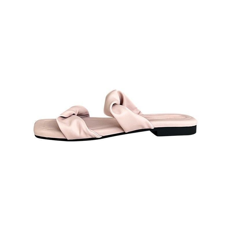 Soft and bursting, easy to wear! Pink purple flat sandals for women's summer outdoor wear, cool slippers, soft soled shoes