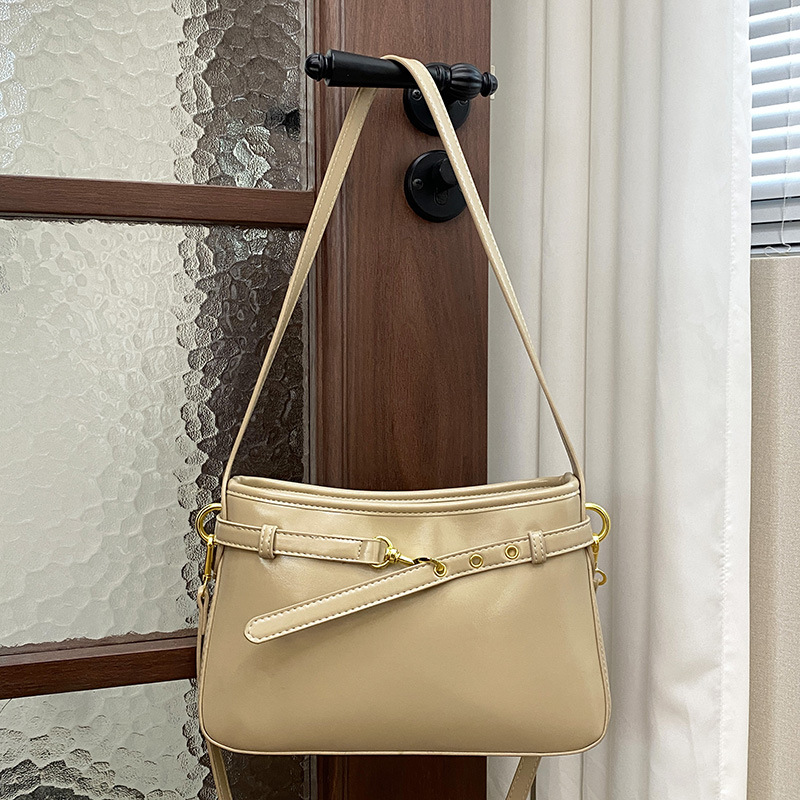 25 new high-end texture bags for foreign trade, women's fashionable commuting armpit bags, cross-border popular retro single shoulder diagonal cross bags