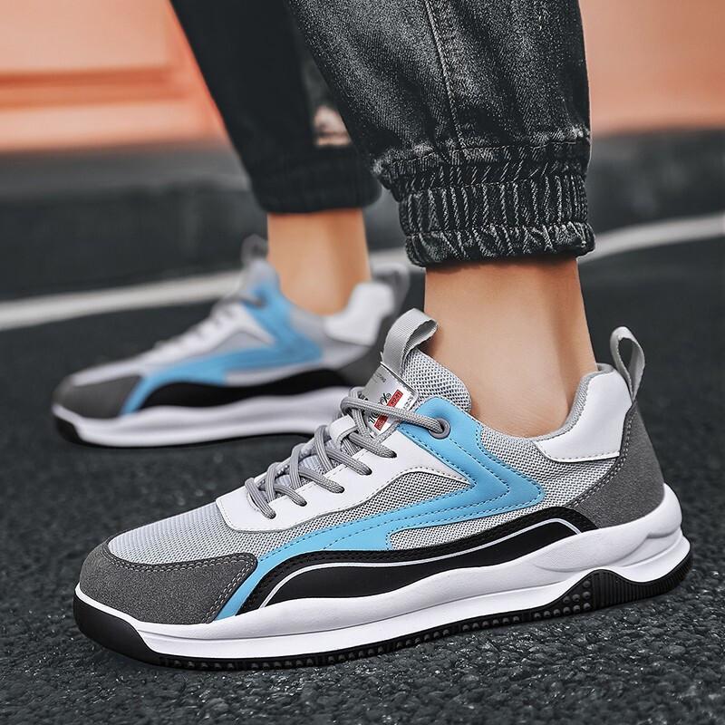 Cross border casual men's shoes 2022 autumn new trend fly woven breathable sports running shoes Forrest Gump shoes ins trendy shoes