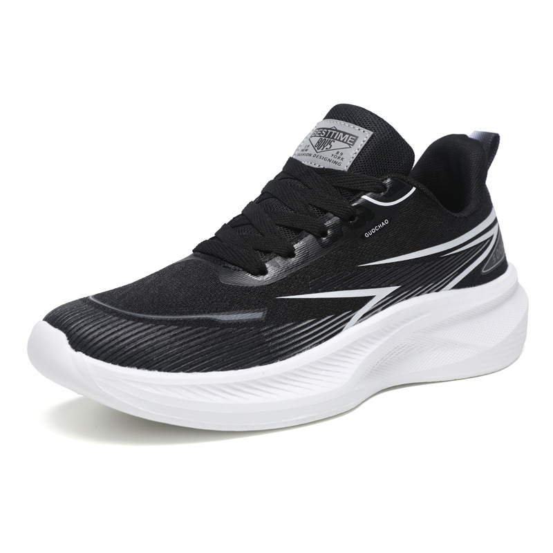 Cross border summer breathable mesh sports shoes, new trendy men's shoes, thick soled versatile, casual, non slip, wear-resistant running shoes