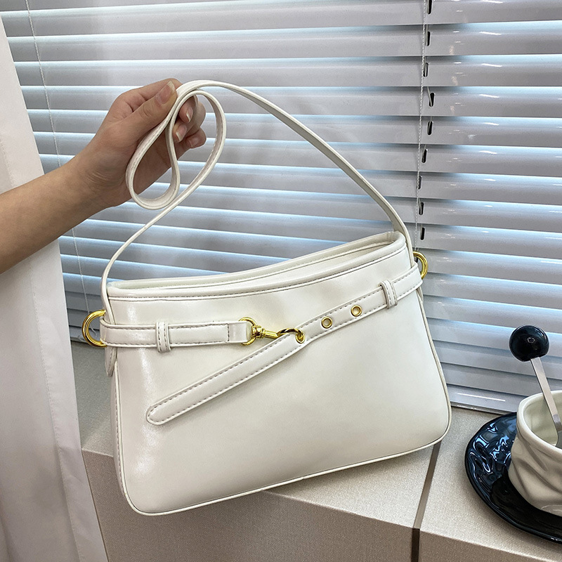 25 new high-end texture bags for foreign trade, women's fashionable commuting armpit bags, cross-border popular retro single shoulder diagonal cross bags