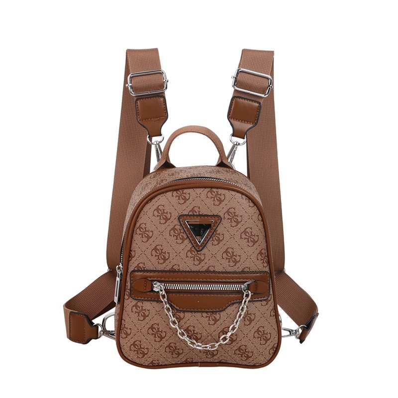 Cross border foreign trade women's bag printing 2025 new multi-purpose backpack, single shoulder diagonal cross hand-held chest bag, multi in one popular item
