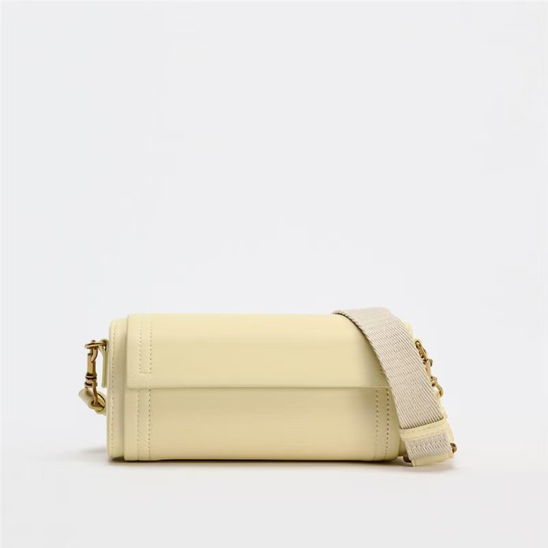 Cross border women's bag 2025 new high-end texture women's bag niche design cylindrical single shoulder crossbody pillow bag for women