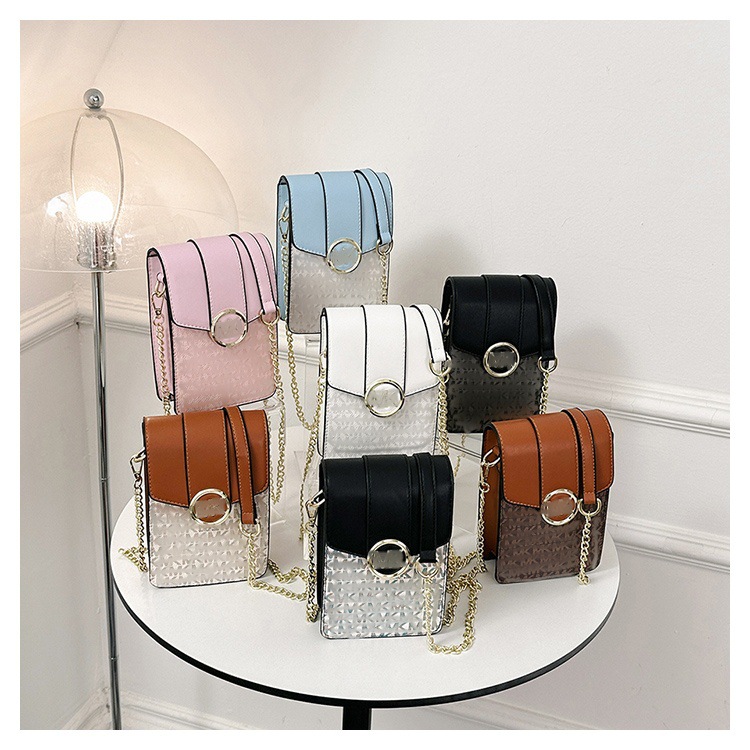 2025 New Bag Women's Single Shoulder Small Square Bag Crossbody Urban Color Contrast Vertical Factory Goods Wholesale Large Capacity Cross border Trendy Pair