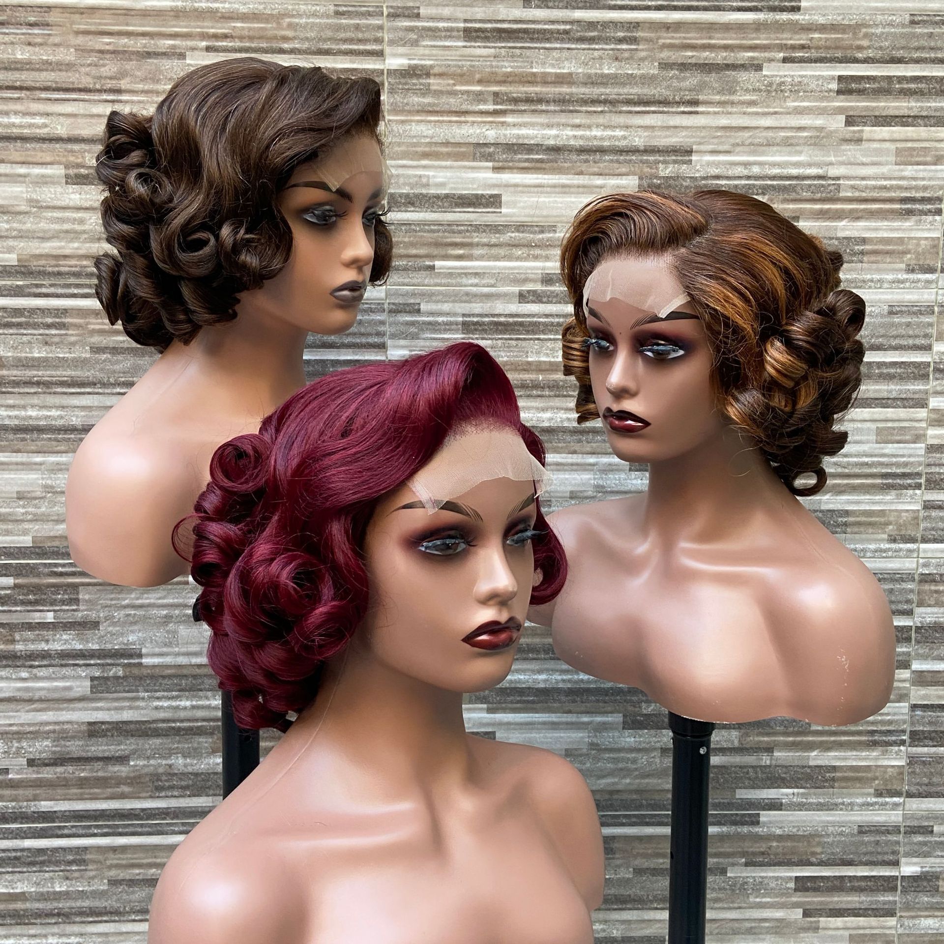 Cross border hot selling new product 5 * 5 lace bob loose hair wig headband 100% real hair