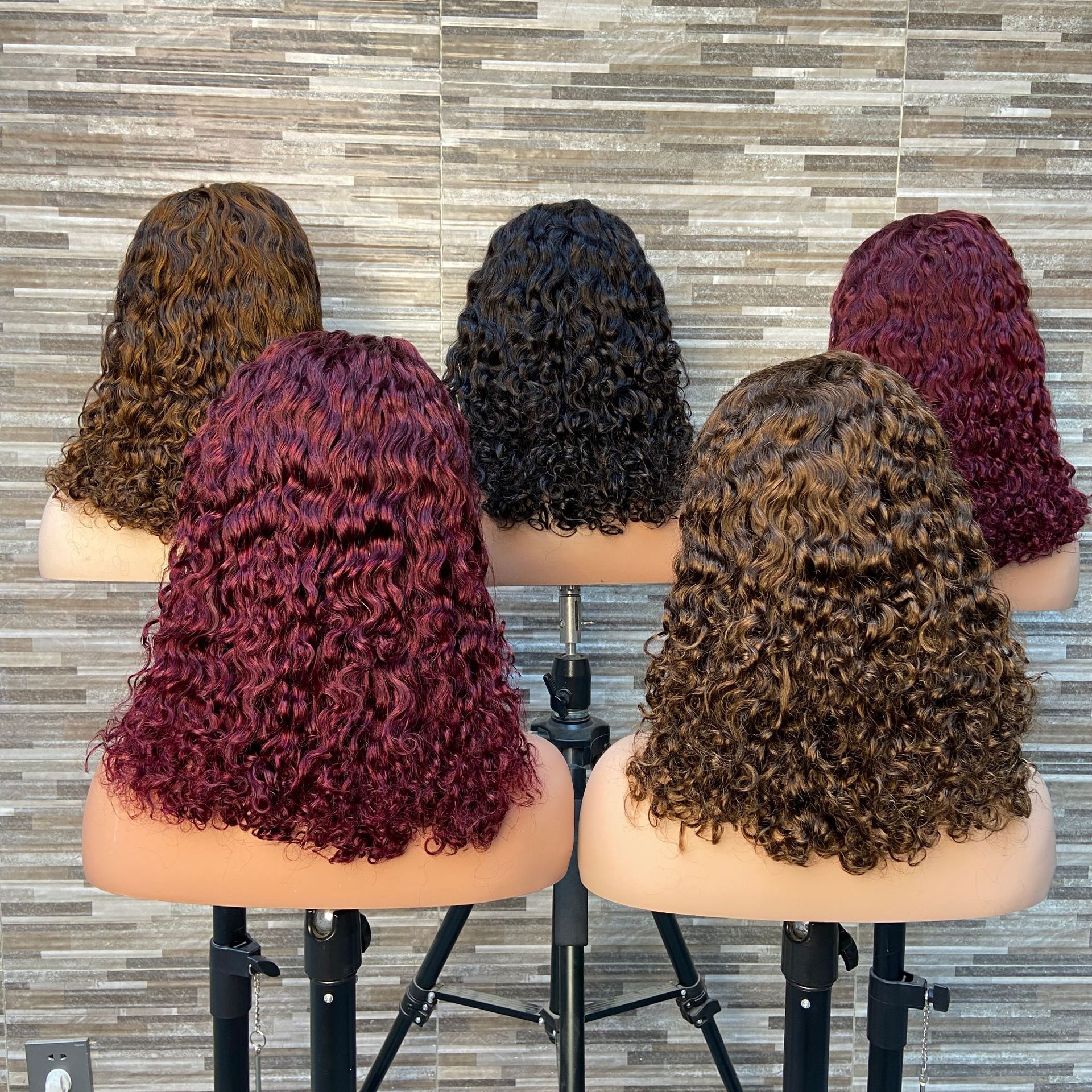New Roma Curly 13 * 4 lace 100% human hair front lace wig factory headband
