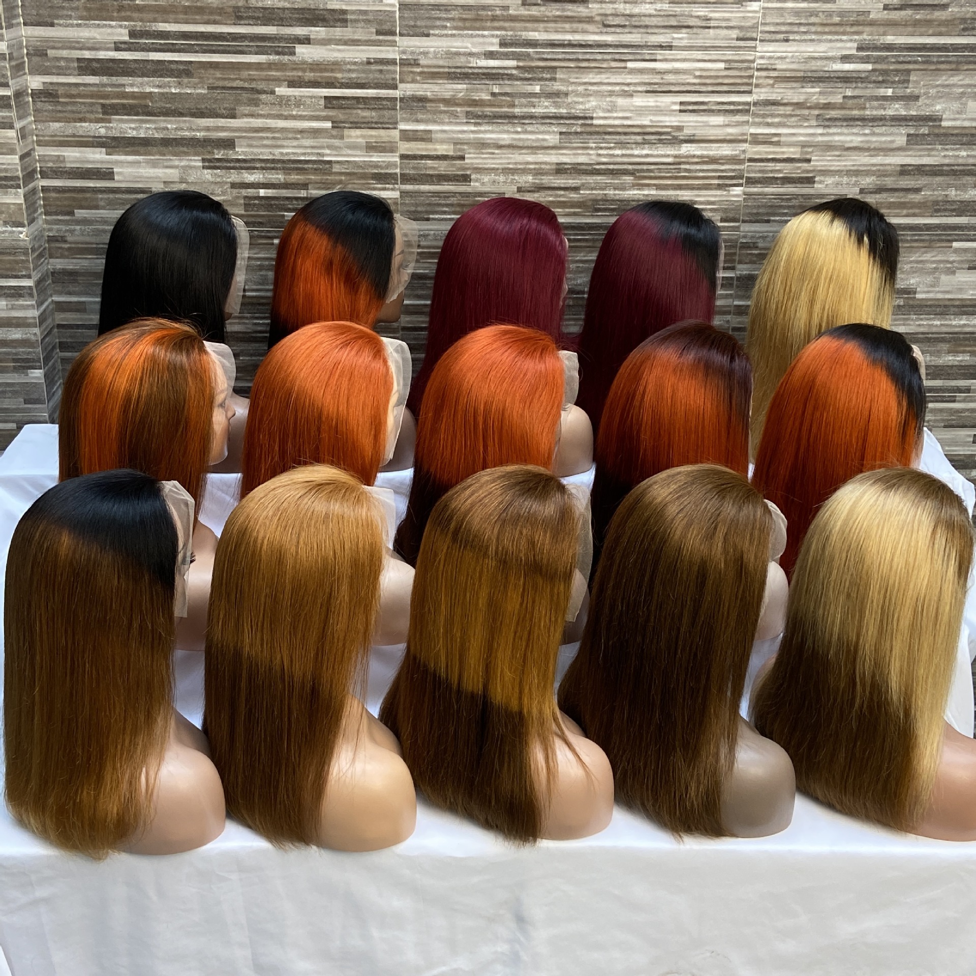 Cross border new product 10-16 inch colorful bob lace front wig headband 13x4 lace front wig