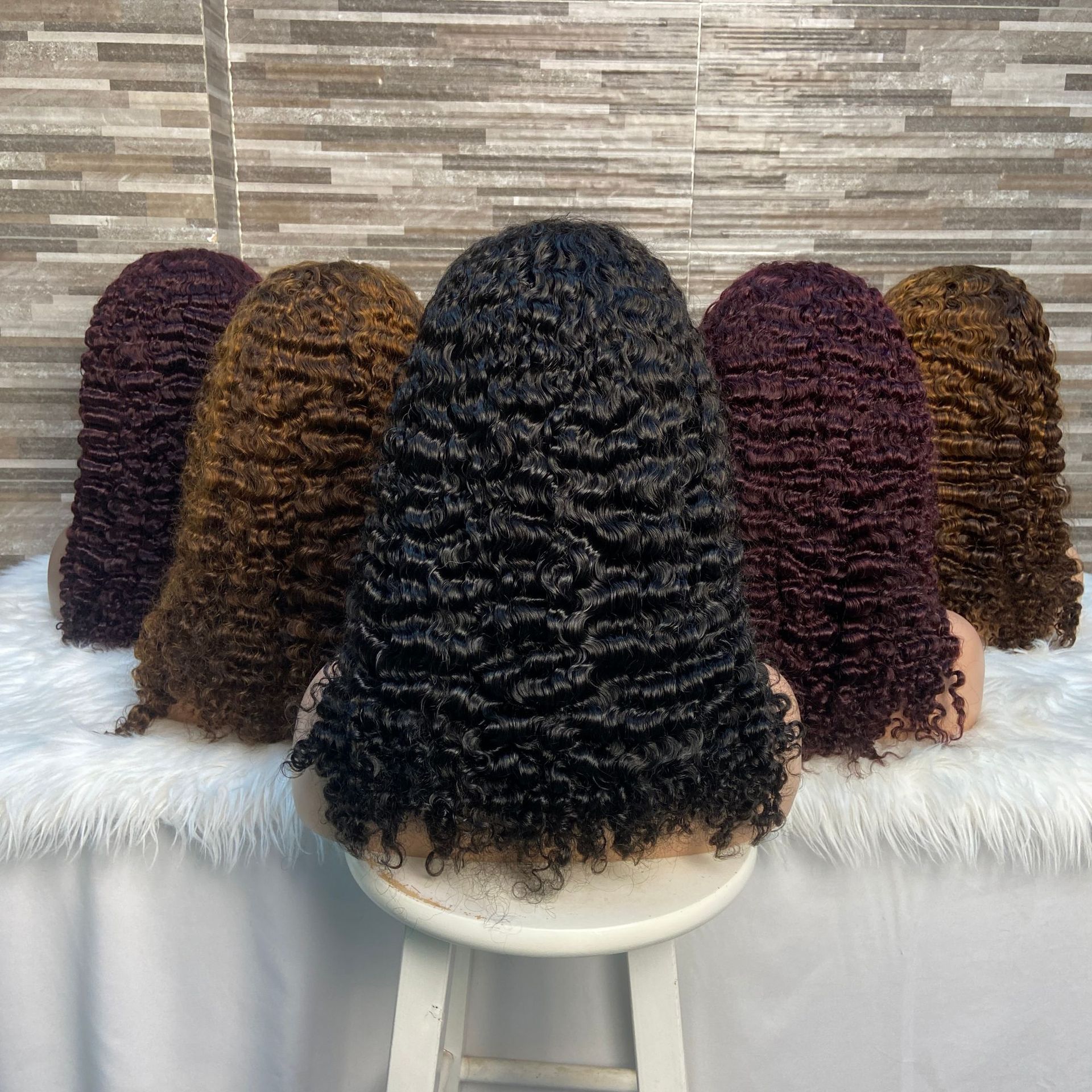 Myanmar roll 13x4 lace frontal wig burnt curl real hair wig headband