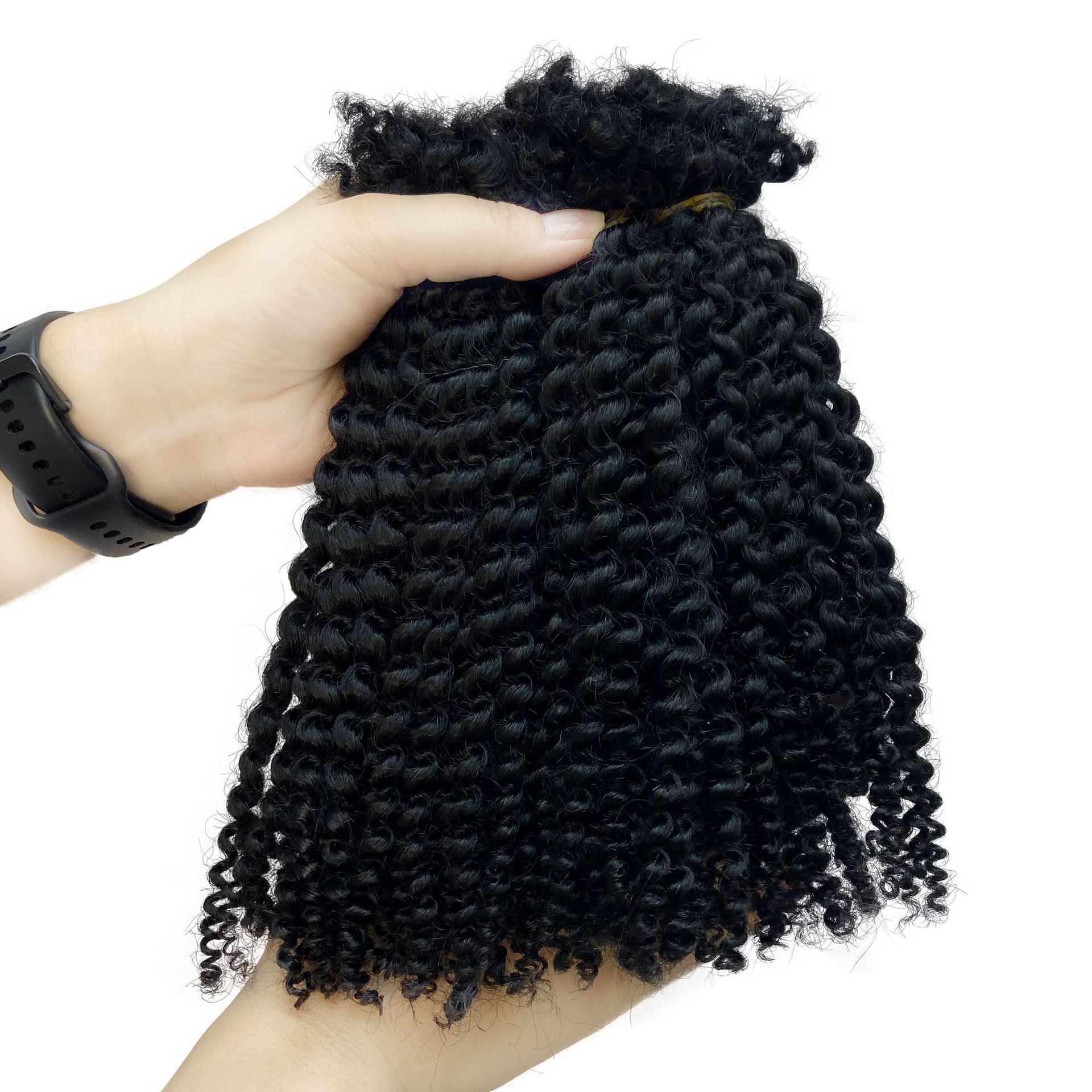 Afro Kinky Curly Hair Bulk Natural Black 50g Crochet Braids